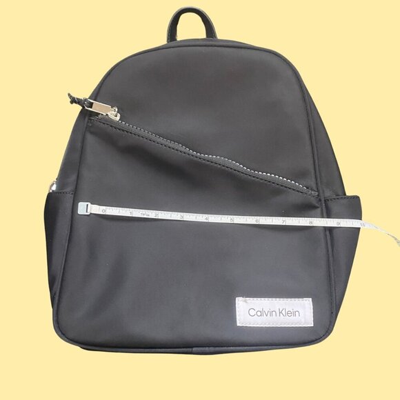 ✨ Calvin Klein Mini Backpack – Sleek Black Nylon with Silver Accents ✨ - Picture 7 of 7